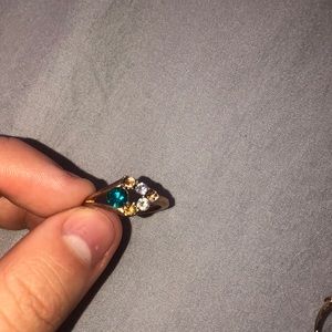 Green and gold ring